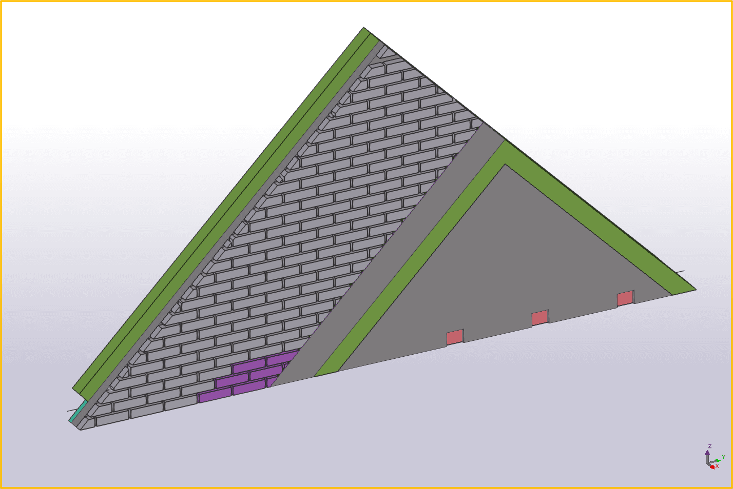 Tekla-model van een betonnen sandwichpaneel