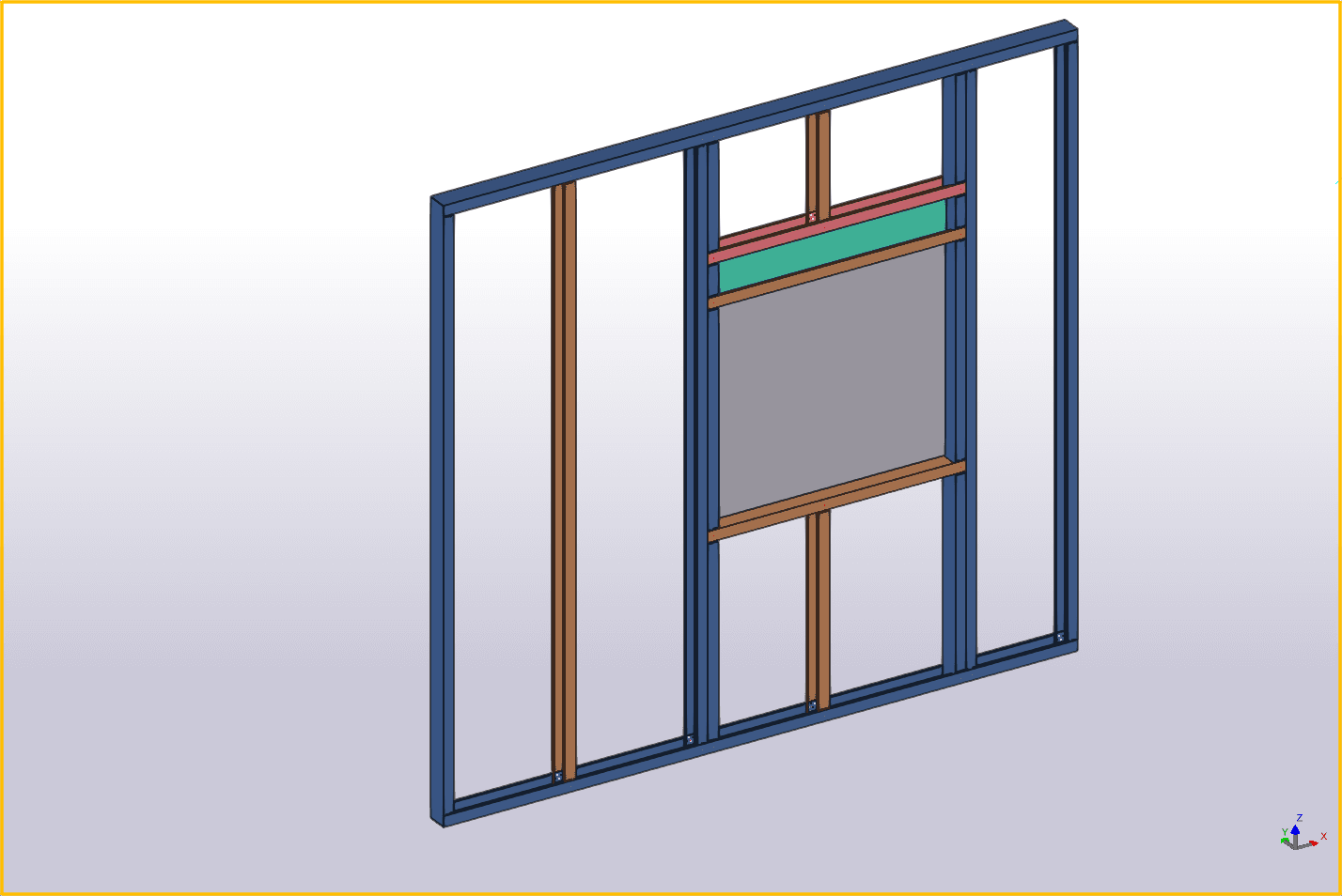 Staalframewand met openingen in Tekla Structures